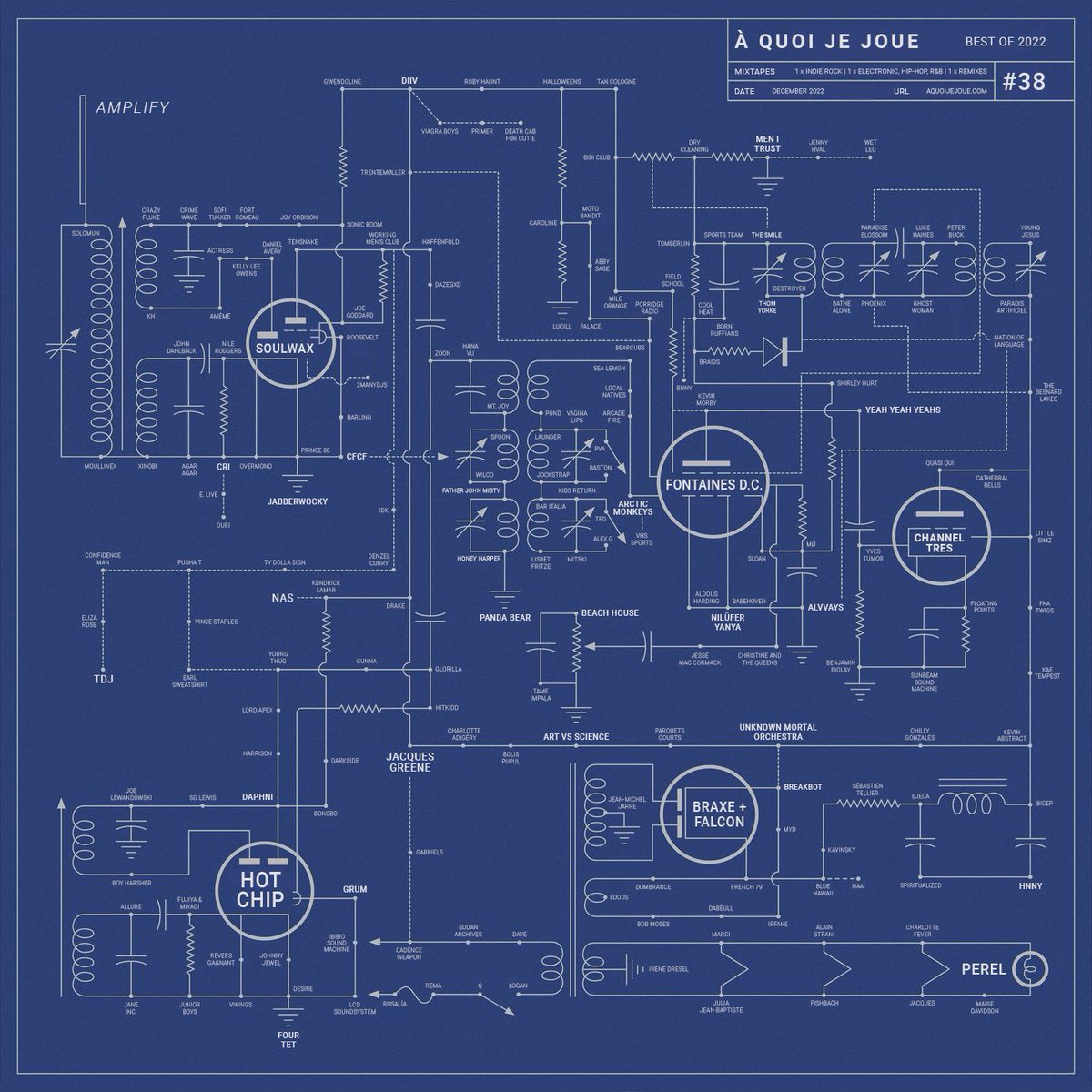 What I listened to and loved most in 2022 in 3 mixtapes that span from indie rock to electronic, hip-hop to R&amp;B, and everything further and in between. Plus a whole playlist dedicated to the best remixes. aquoijejoue.com/a-quoi-je-joue…

Happy 2023. Love you fools. 💖
