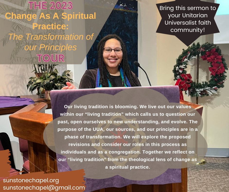 Looking for a guest in your pulpit? 🔸 I help enrich liberal faith communities with sermons, spiritual development, and staff training so they can live into the vision they’ve created together.