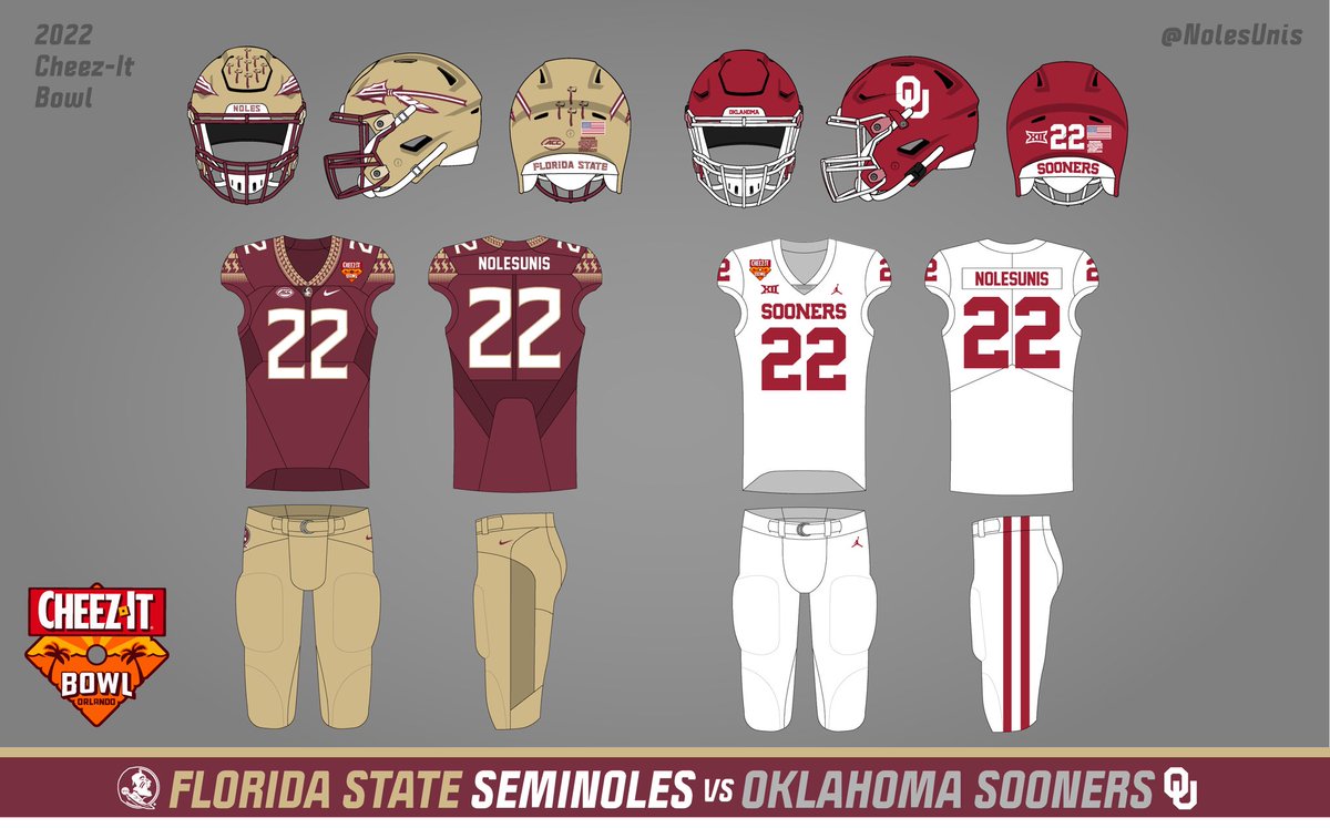 FSU Uniform Tracker on Twitter "UNI MATCHUP IS SET Noles & Sooners
