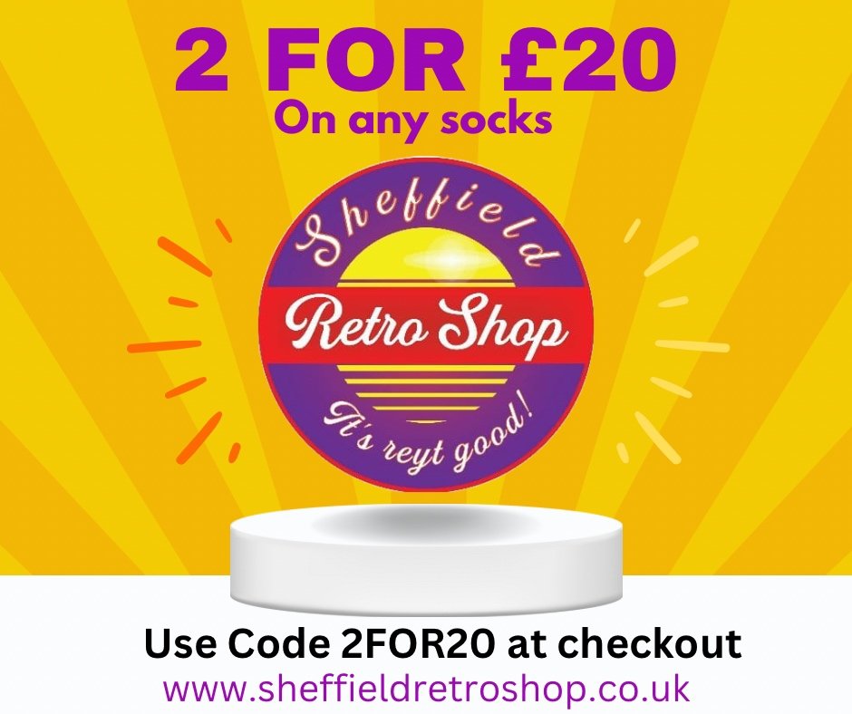 SheffRetroShop's tweet photo. Laver 9️⃣5️⃣ Blades inspired home kit socks ⚔️‼️
✅️ 100% cotton
⚽️ Laver logo across shin
🧦 Fit all sizes 6 - 12
https://t.co/PREWAtdWZ0
**Enter code 2FOR20 to get any 2 pairs for £20**
#sufc #twitterblades #UTB #BDTBL #BLASHU https://t.co/rADF5yXYjB