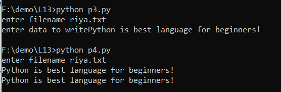 BhaktiAher6's tweet photo. Day 9 of #30DaysOfCode
✅Program for using Functions:
✔To create a new file
✔To delete an existing file
✔To write into an existing file
✔To read from an existing file

#30daysofcode #100daysofcode #python #30daysofcodechallenge https://t.co/31gc6TcS2w