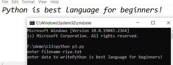 BhaktiAher6's tweet photo. Day 9 of #30DaysOfCode
✅Program for using Functions:
✔To create a new file
✔To delete an existing file
✔To write into an existing file
✔To read from an existing file

#30daysofcode #100daysofcode #python #30daysofcodechallenge https://t.co/31gc6TcS2w