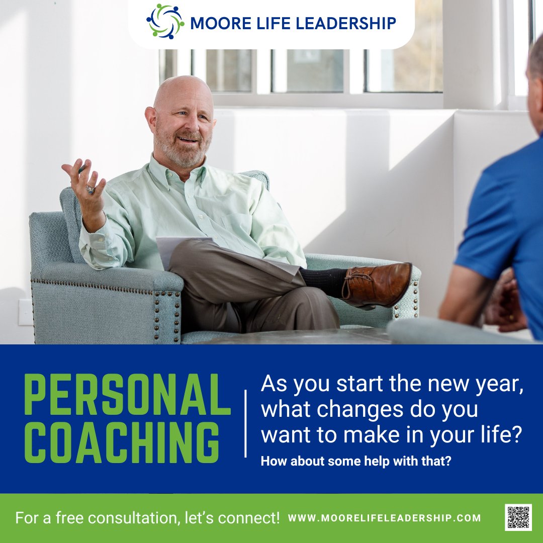 As your coach, I will be your partner to help you create a better version of yourself. 
Schedule a free consultation today at moorelifeleadership.com/personal-coach….