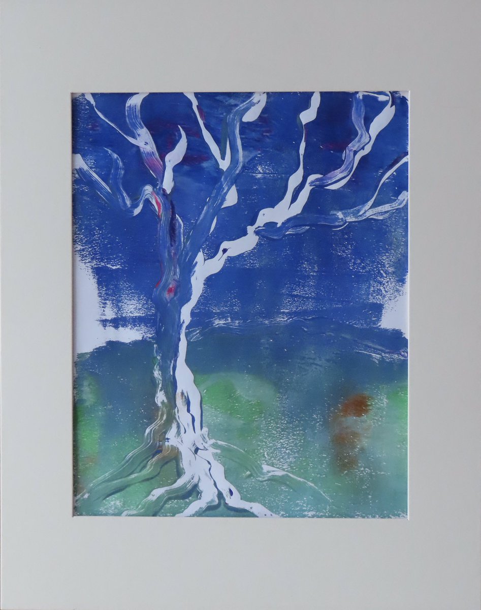 CrookedPine's tweet photo. Been having a little fun with Gelli Plate printing. Here is two prints from the same plate inspired by the nature outside my door. #gelliprint #gelliprintplates #art #ghostprint https://t.co/RavEHSSmPM