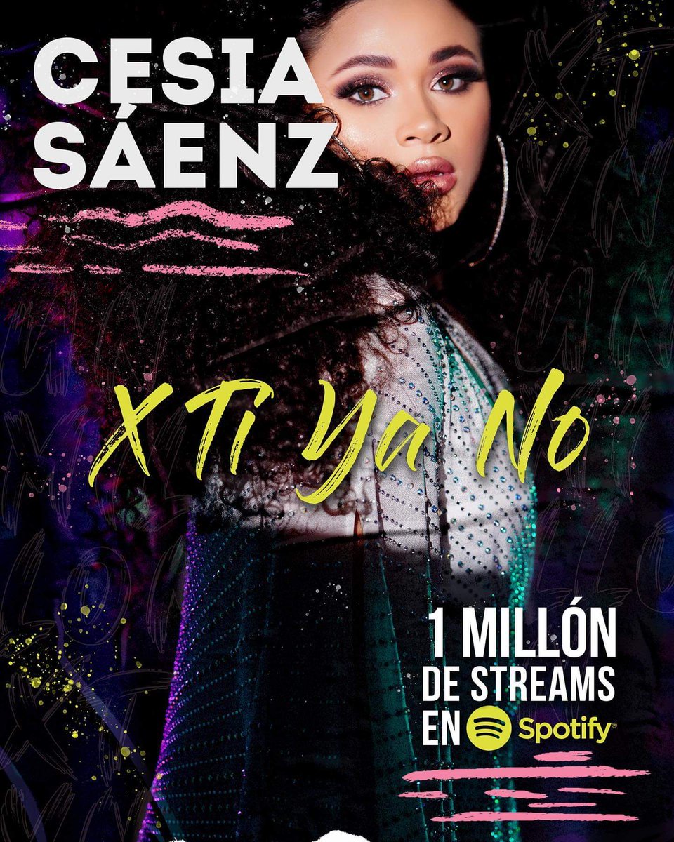 saenz_hn's tweet photo. YESS 🦁👑🥰 1M EN SPOTIFY MUCHAS FELICIDADES @Cesia_Saenzz 💃🤍🕺🔥 https://t.co/x9O1dN1Y2W