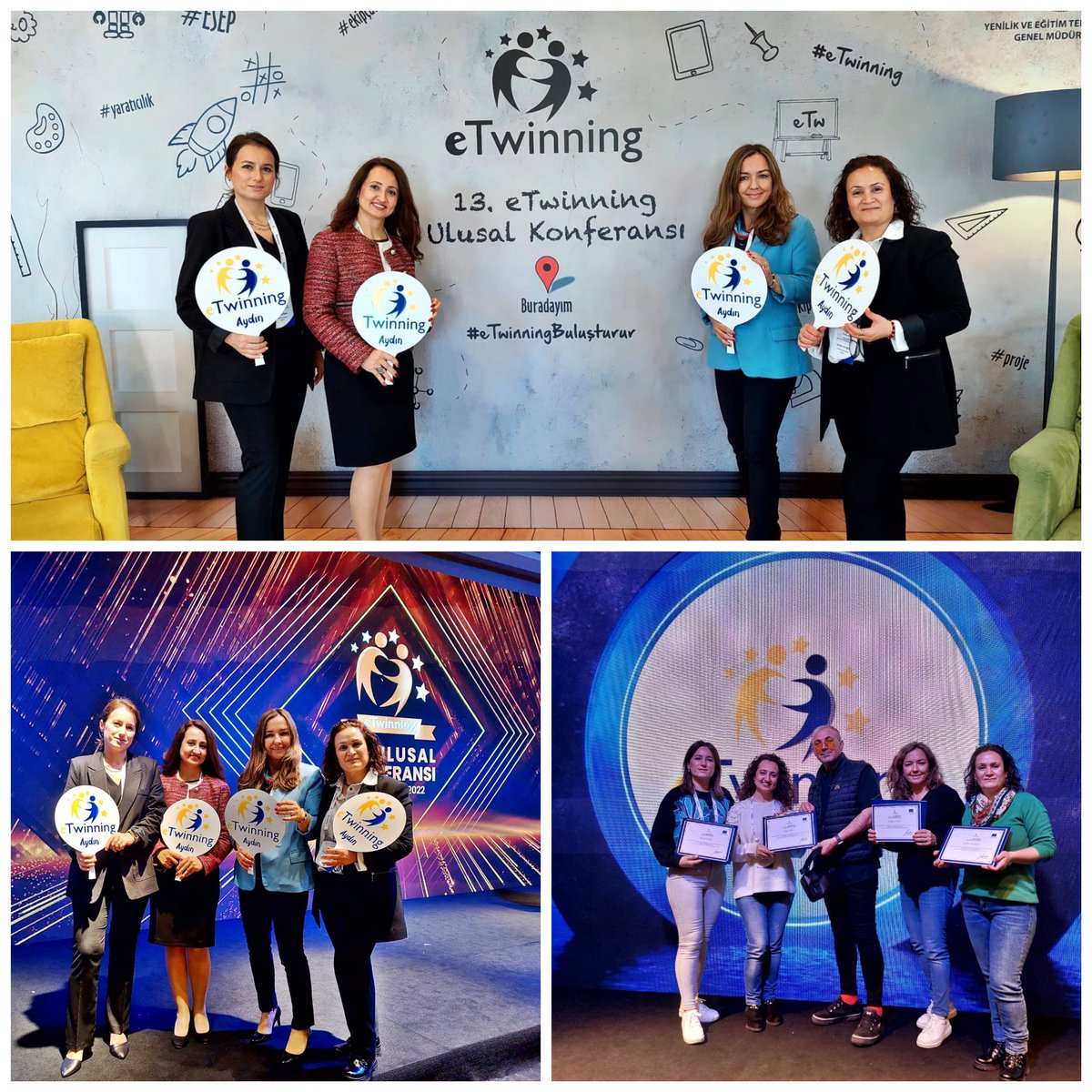 🏆eTwinning 13.Ulusal Konferansı 26-28 Aralık 2022 tarihleri arasında Antalya’da gerçekleştirildi.

🏆İlimizi temsil eden öğretmenlerimizi tebrik eder,başarılarının devamını dileriz.

#HerŞeyAydınİçin

<a href="/mebyegitek/">Yenilik ve Eğitim Teknolojileri Genel Müdürlüğü</a>
<a href="/ValiAKSOY/">Hüseyin AKSOY</a>
<a href="/mfatihdoger/">Mehmet Fatih Döğer</a>
<a href="/seyfullah0966/">Seyfullah OKUMUŞ</a>
<a href="/mehmetatay09/">mehmet atay</a>
<a href="/tretwinning/">eTwinning Türkiye</a>