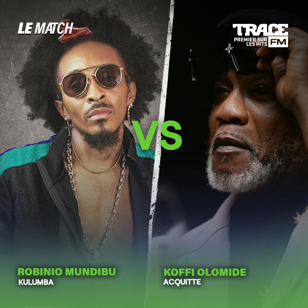 tracecongo's tweet photo. Pour le #LeMatch de ce soir : @robiniomundibu  avec son single KULUMBA &amp; @ImKoffiolomide avec son single ACQUITTE. Quelle est ta chanson favorite ? 🔥

#PremierSurLesHits #TraceCongo
#TraceKitoko #RDC #Kinshasa #Brazzaville
#Lubumbashi #LeMatchSurTrace #WeAreCongoleseMusic https://t.co/ioLwtRbc3D