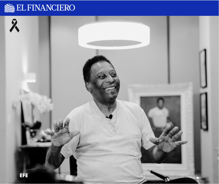 ElFinanciero_Mx's tweet photo. #ÚLTIMAHORA 🚨 ¡Adiós al ‘Rey’! Muere #Pelé, el astro brasileño del futbol, a los 82 años. https://t.co/wv0nFcbLwJ https://t.co/5sevNZFLjO