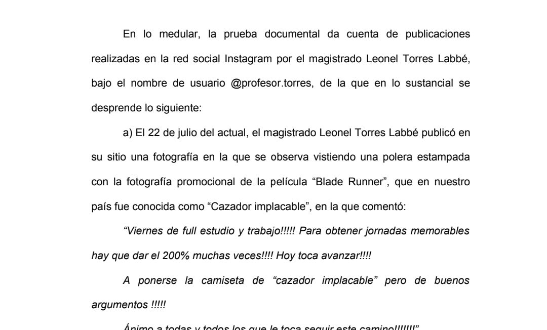 BotCheckerCL's tweet photo. Usar una polera de "Blade Runner" y algunos comentarios "de terceros" en el instagram del juez Leonel Torres. 

Estas fueron las "contundentes" pruebas para anular la sentencia a Martín Pradenas. 

No, no es broma.

Link del fallo de la corte suprema: https://t.co/SaXMjlHish https://t.co/yQVxjtJ02E
