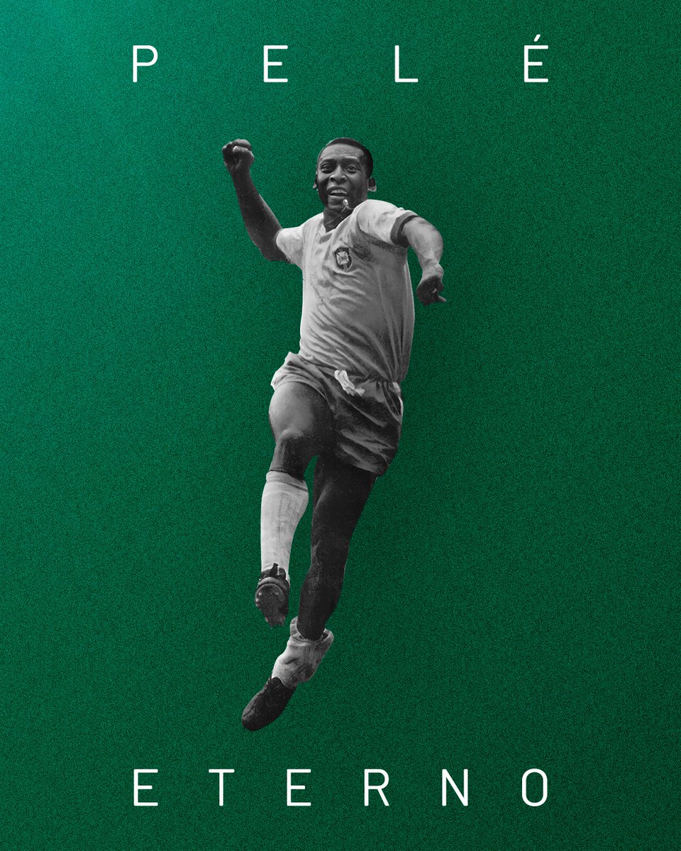Palmeiras's tweet photo. Edson Arantes do Nascimento morreu nesta quinta, aos 82 anos, mas Pelé continuará vivo para sempre nas lembranças e nos corações de todas as pessoas que amam o futebol. A Sociedade Esportiva Palmeiras reverencia a trajetória do Rei e presta condolências a seus familiares e fãs. https://t.co/WIRU8Eeons