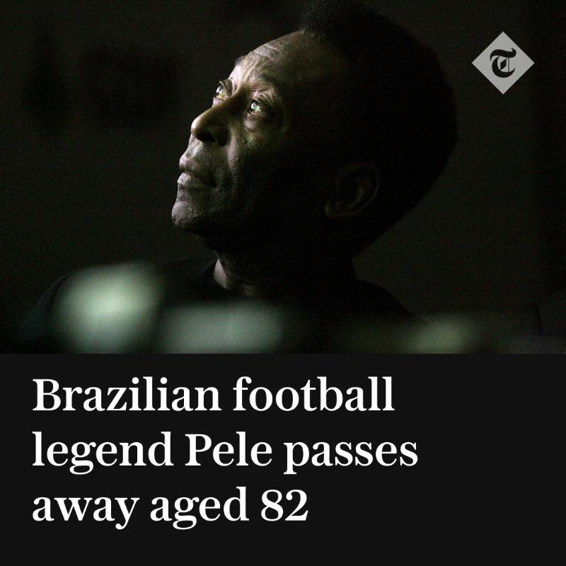 Telegraph's tweet photo. 🚨 BREAKING: Pelé, the Brazilian footballer who became one of the most iconic sportsmen of all-time, has died at the age of 82