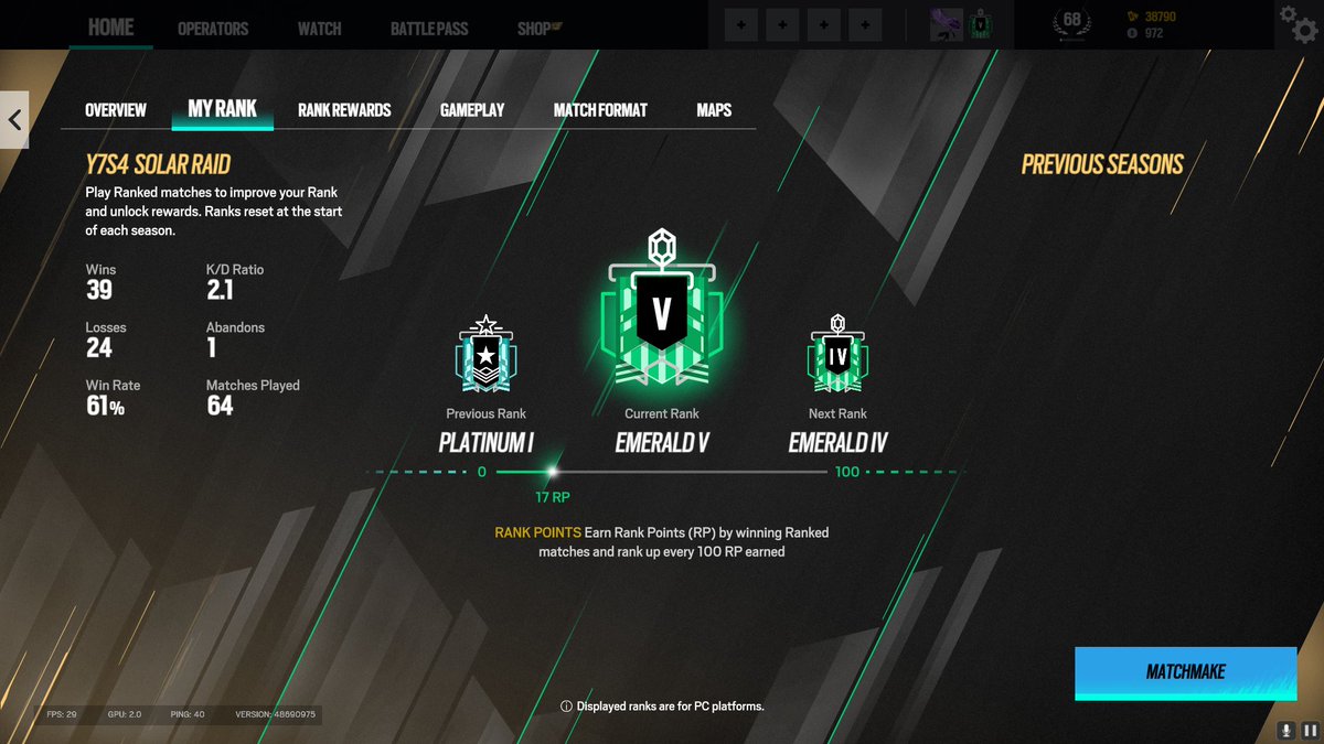 Tempetta's tweet image. Well that was quick, still moving going up a rank every 2 games.