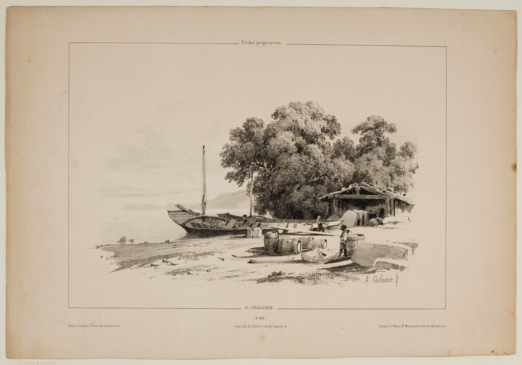 ham_prints's tweet photo. Alexandre Calame, Study of a Fisherman's Lakeside Base, 19th century #alexandrecalame https://t.co/cYVwM0nqwN https://t.co/mxJoc5e0C2