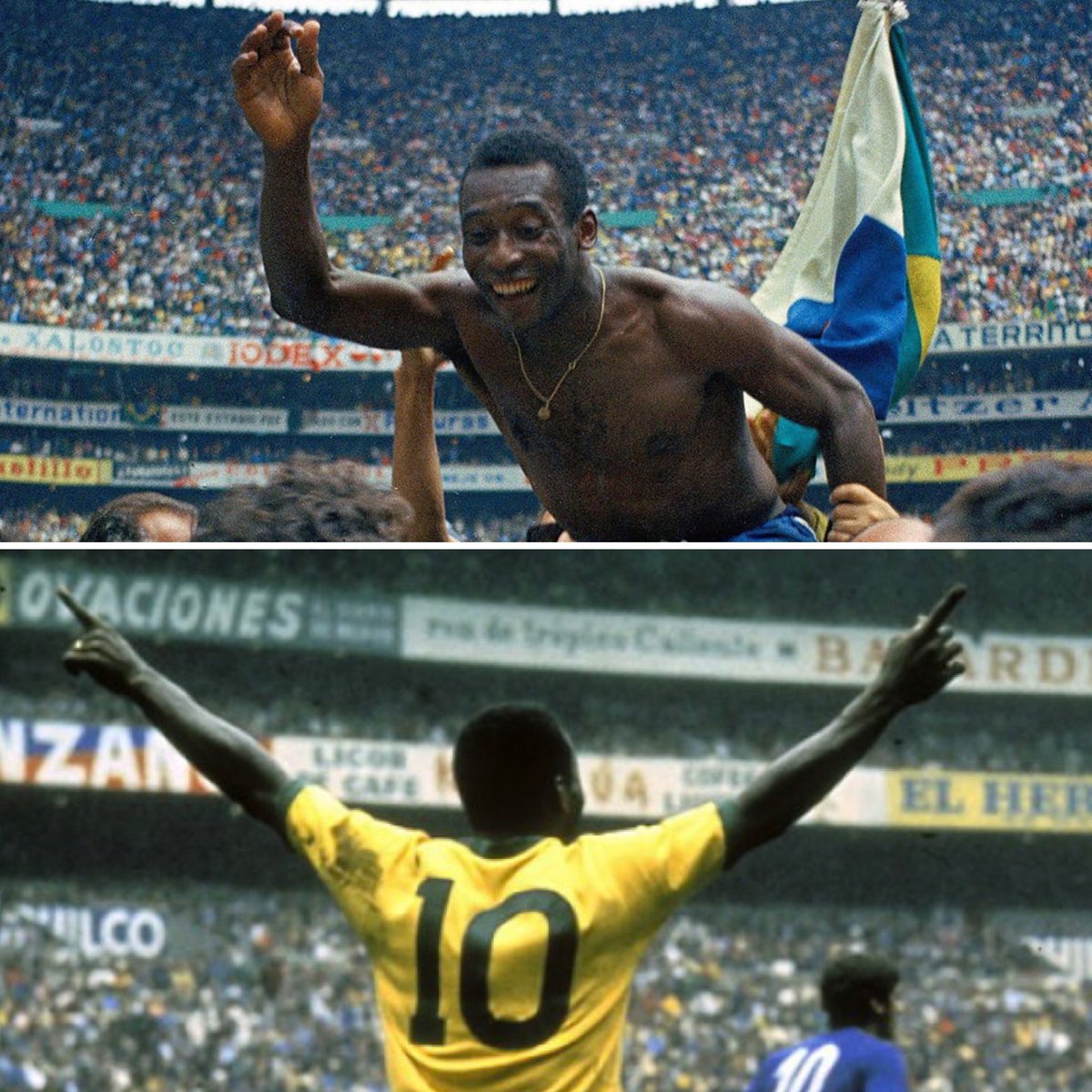 BILLY_1977's tweet photo. Few people transcend the sport they play whoโs name is known by people who are not even interested in the sport but Pele is one of those rare breed a true sporting Legend 3 times winner of the World Cup. #Pele #Brazil1970 #Legend https://t.co/UsIQJhkK1C