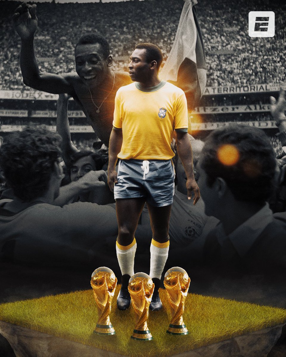 Pickswise on X: Pelé is the only player in history to win 3 World