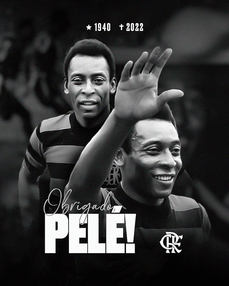 Infelizmente, aconteceu o que jamais gostaríamos que acontecesse.

Obrigado, Pelé! Obrigado por tanto. Foi um prazer te reverenciar, te enfrentar e te ver com o Manto Sagrado.

O Clube de Regatas do Flamengo lamenta o falecimento de Edson Arantes do Nascimento, o Atleta do Século