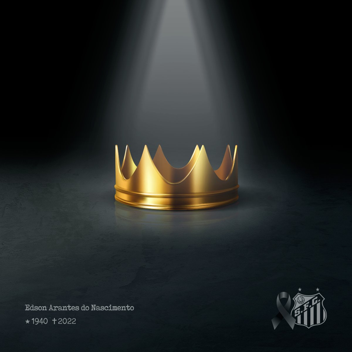 Meridianoonline's tweet photo. Con esta imagen el @SantosFC se pronuncia tras la muerte de Pelé 🇧🇷. https://t.co/TFFHIiaQ2n