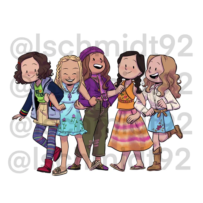A lot of people on Instagram follow me for art I did of the American Girl dolls a few years back which is my "indulging in childhood" guilty pleasure art. A lot requested I do Girl of the Year dolls and while I'm not a fan of those dolls I finally started. The 2001-2007 dolls 
