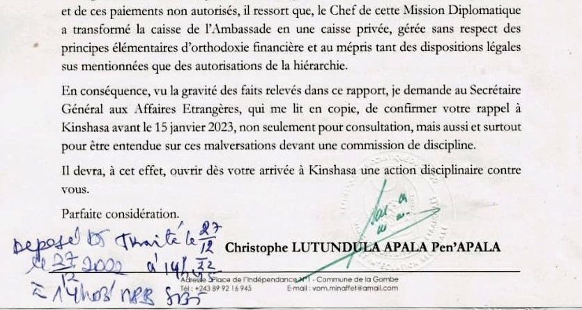 Voilà avec la confusion entre le bien privé et le bien de c'Etait. C'est ce qui donne ça. La caisse de l'Etat devient une caisse privée ou soit familiale. 
Twende tu