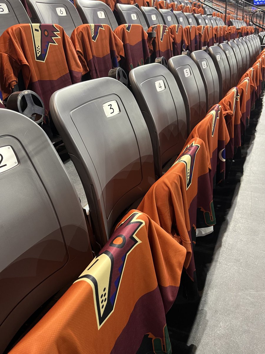 lukefoxjukebox's tweet photo. Wow. A Kachina sweater on every seat for fans at tonight’s Leafs-Coyotes game. https://t.co/E7w2rgMHJl
