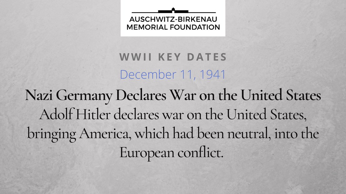 #otd December 11, 1941: Nazi Germany declares war on the United States #wwiihistory #wwii