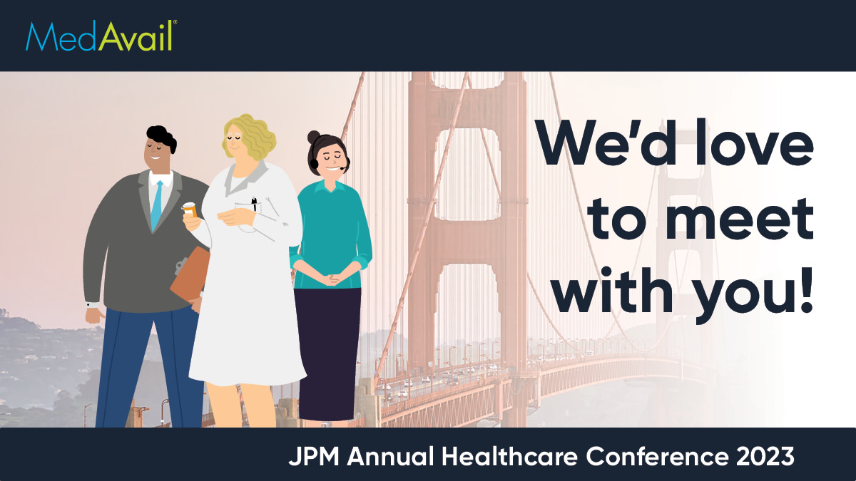 The J.P. Morgan Annual Healthcare Conference is happening in a few weeks and we're looking forward to meeting new people and sharing how our technology is changing the world of health care. Interested in learning how? Email us at ir@medavail.com to set up an appointment. #JPM2023