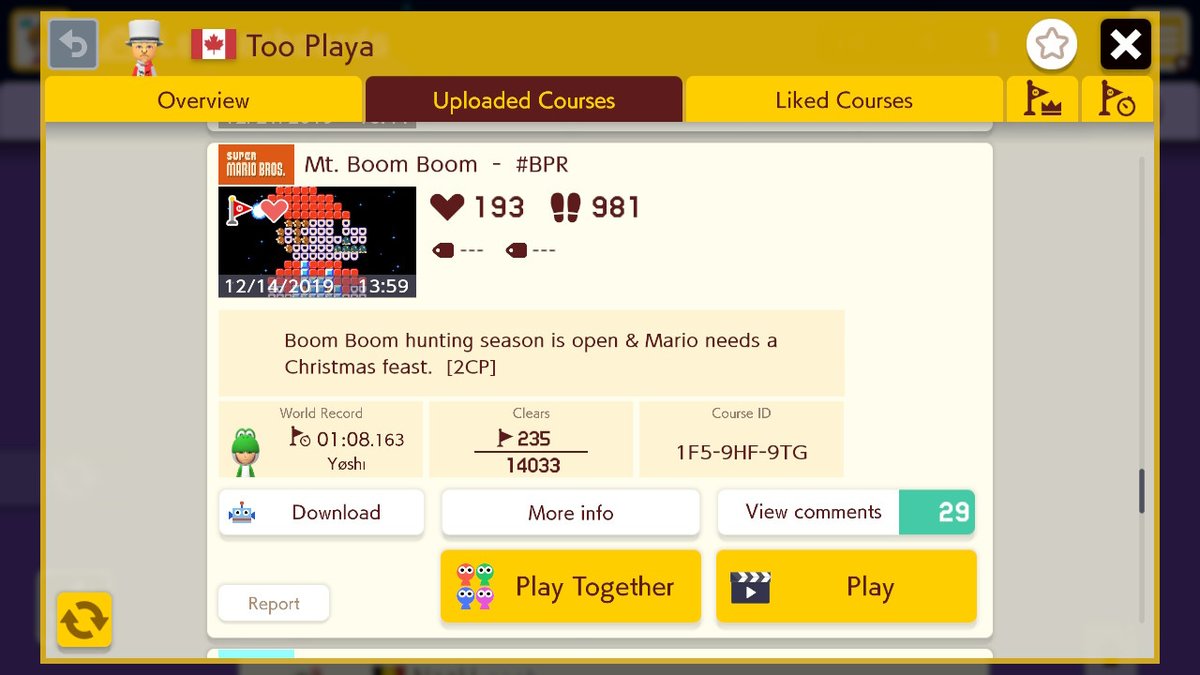 ProfXGaming1's tweet photo. #SuperMarioMaker2 #NintendoSwitch #TooPlaya #CommentArt https://t.co/E43a1sAEPZ