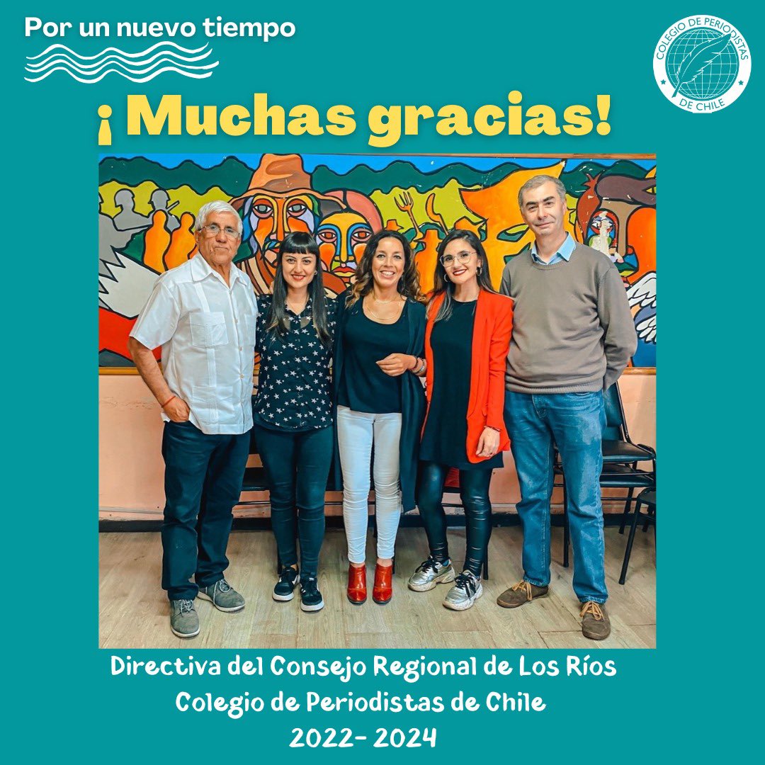cgperiodlosrios's tweet photo. 👏Felicidades a la nueva directiva de @consejolosrios y su Presidenta @zahidra_ralil! Y a nuestras compañeras de la Comisión de Género @danirosasf y @tminostroza  que forman parte de este gran equipo 💜. Nunca más sin nosotras! 💪🏽 #Valdiviacl https://t.co/EoODLq0CzN