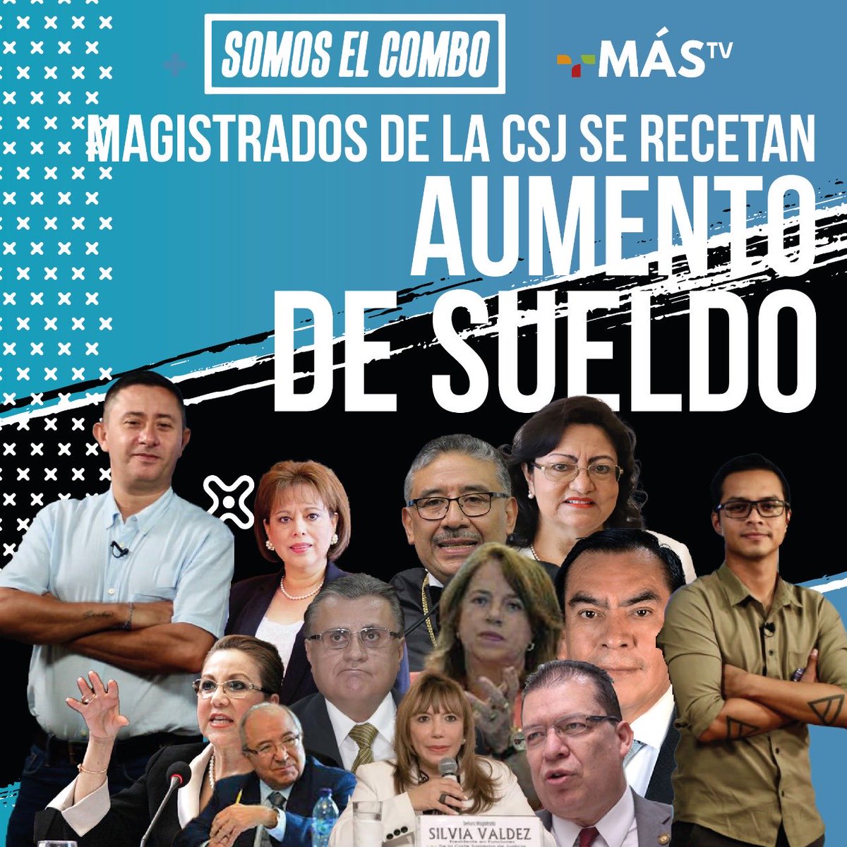 Sonny_Figueroa's tweet photo. A las 7 pm en @SomosElCombo platicamos junto a @marvindelcid sobre el aumento de sueldo que se recetaron los magistrados de la CSJ

- Magistrada presidenta, Silvia Patricia Valdés de Q71 mil a Q103 mil 

- Magistrados restantes de Q55 mil a Q82 mil

▶️ https://t.co/X0iHQfOj5Z… https://t.co/hdD2IYdxqf