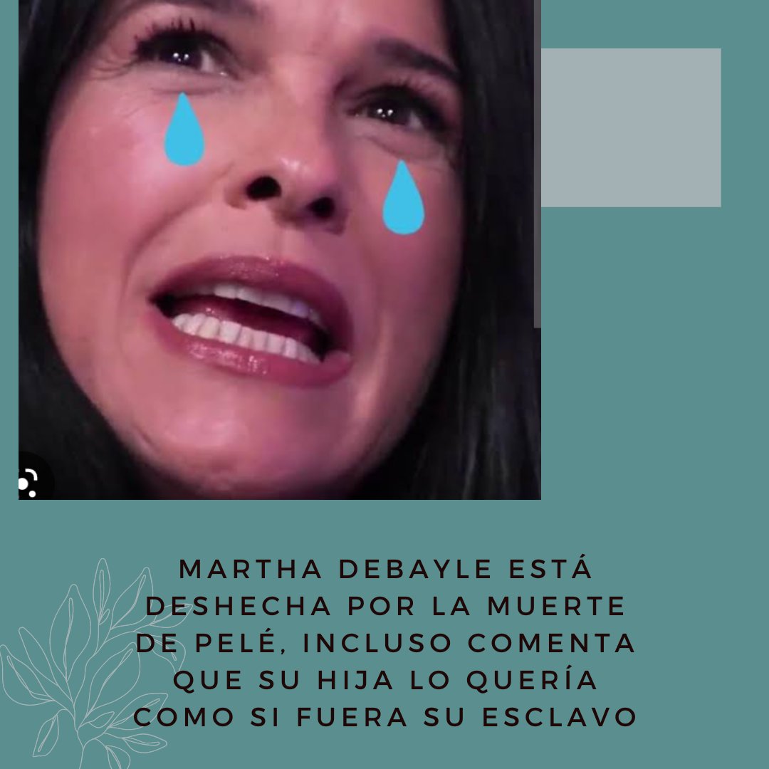 Conciertohumor's tweet photo. Martha Debayle está deshecha por la muerte de Pelé incluso comenta que su hija lo quería como si fuera su esclavo.
#Pele
#PeleEterno
@marthadebayle
#Debayle https://t.co/kTjxVqZwrC