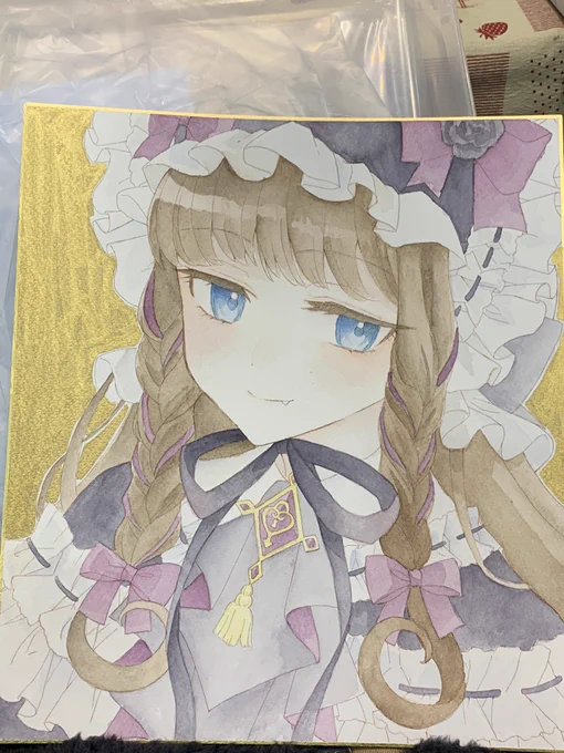 ありょまの色紙塗りました……!よろしくお願いします!!! 