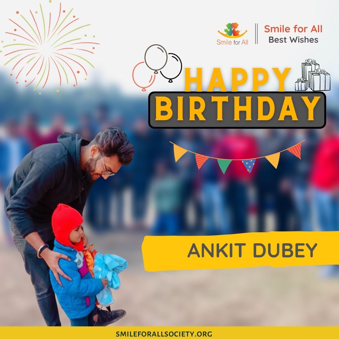 SmileForAllSoc1's tweet photo. Happy Birthday Ankit Dubey (Chief Coordinator Bihar) One of the most hard-working members of our family we wish you from the entire family Smile for all.
https://t.co/XgB3TMc1Vp
#smileforall #India https://t.co/gdFtViXpj9
