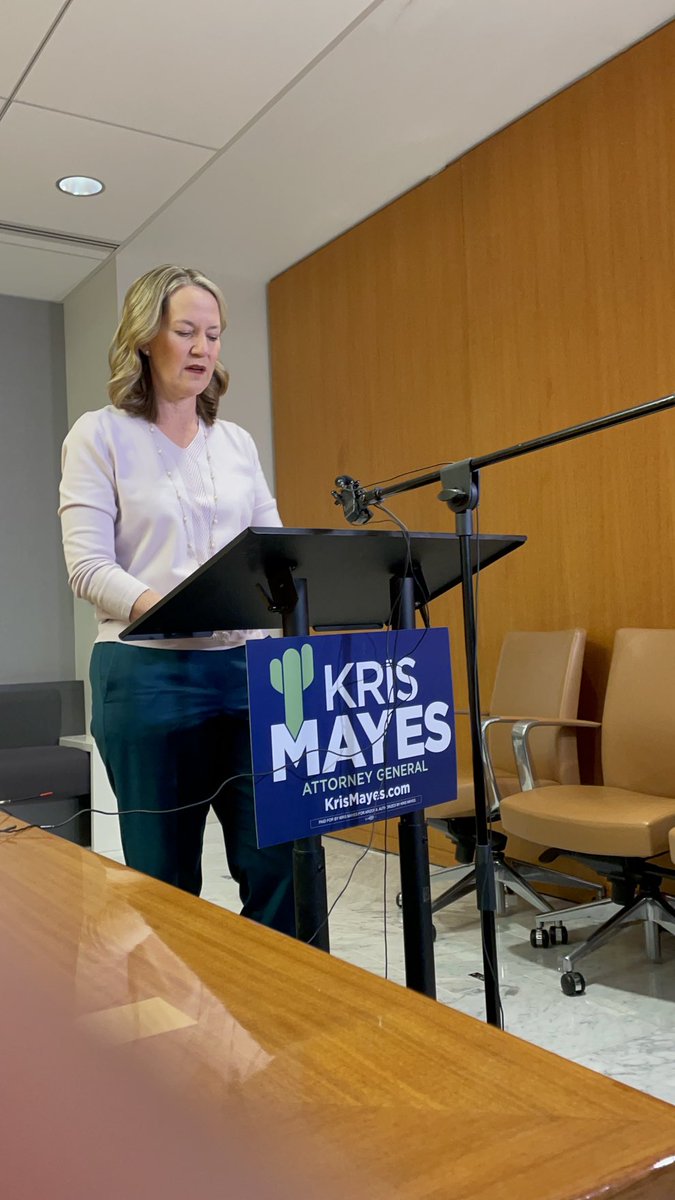 At press conference, ⁦⁦@krismayes⁩ announced plans to create a unit designed to protect reproductive rights within the attorney general’s office.