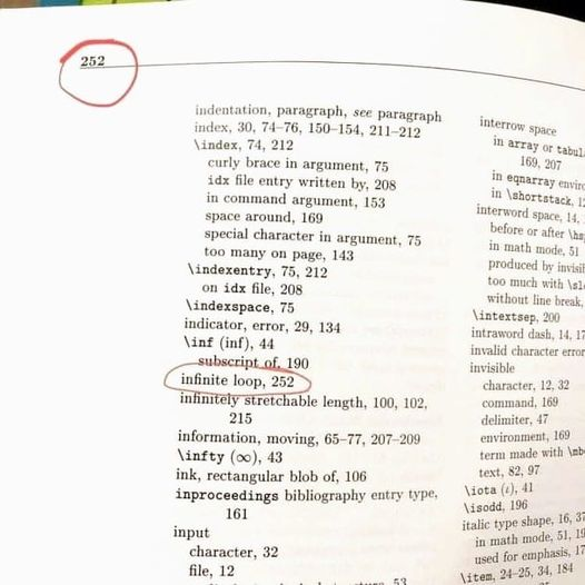 I do like a good index.