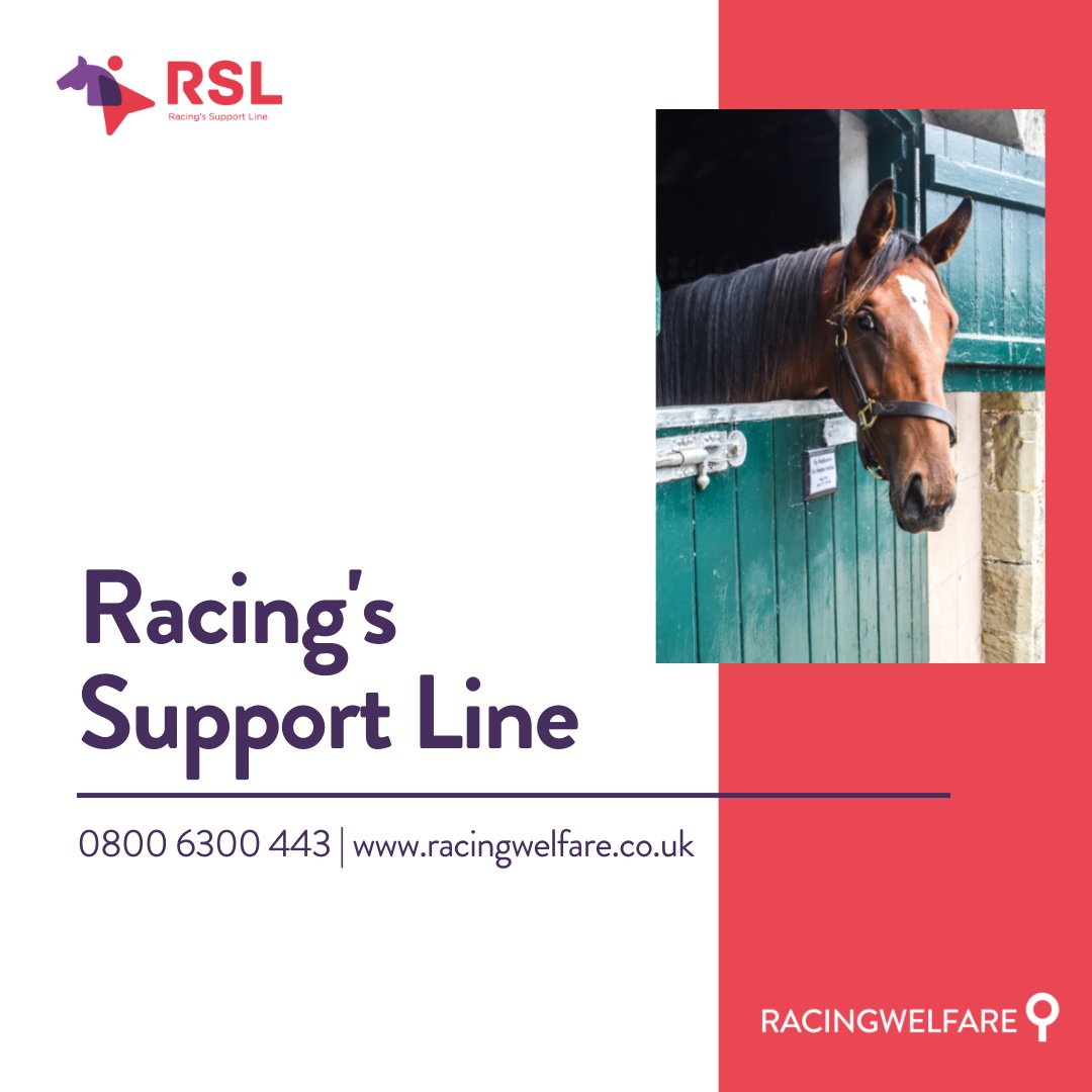 Racingwelfare's tweet image. ✨The Racing Support Line is here to help!✨

If there is anything worrying you or you are struggling call our dedicated 24/7 Racing Support Line for help and support.

📞0800 6300 443

#RacingSupportLine #Help #Support #Heretolisten #Heretohelp #HelpandSupport #RacingWelfare