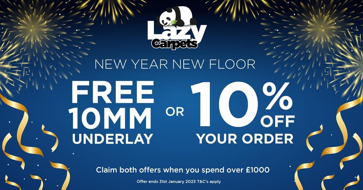 Don't miss out on an EXTRA 10% OFF or FREE underlay upgrade from 8mm to 10mm. Spend over £1000 and get both! 🐼
