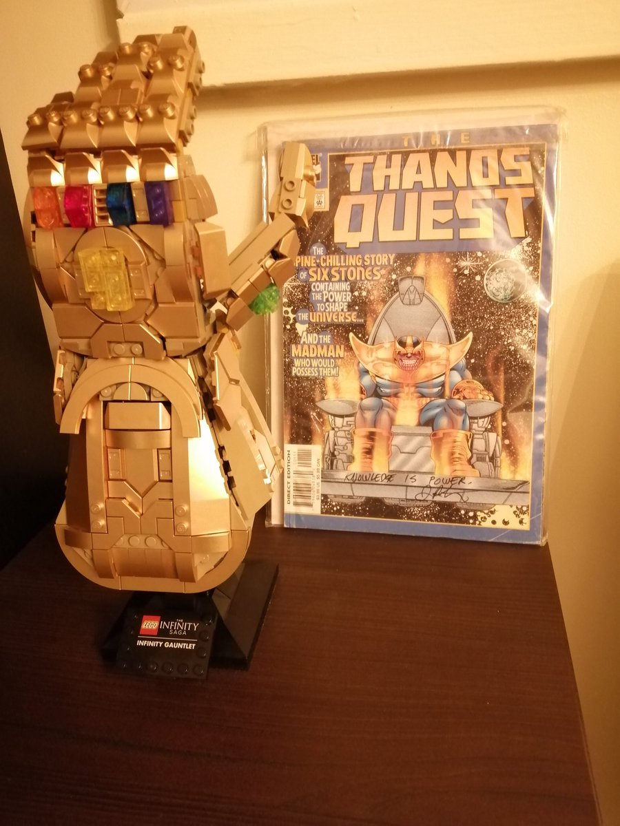 Wonderful birthday gift from my son. A perfect match with my signed copy of Thanos Quest. #Thanos #Starlin