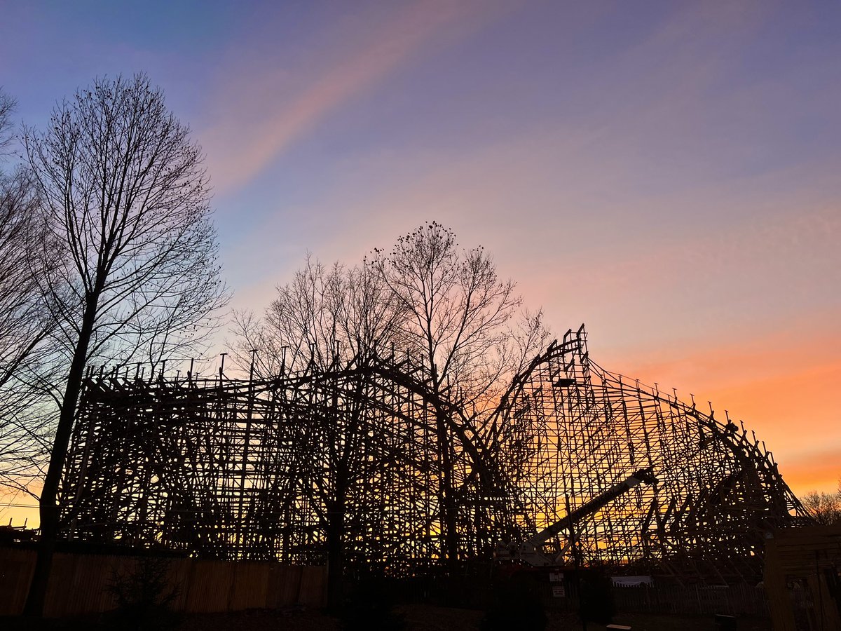 The bones of a giant. Sadly, the giant is Wildcat, which was a really fun wooden coaster. They’re turning it into a “hybrid coaster”, a mix of wood and metal. We’ll see…