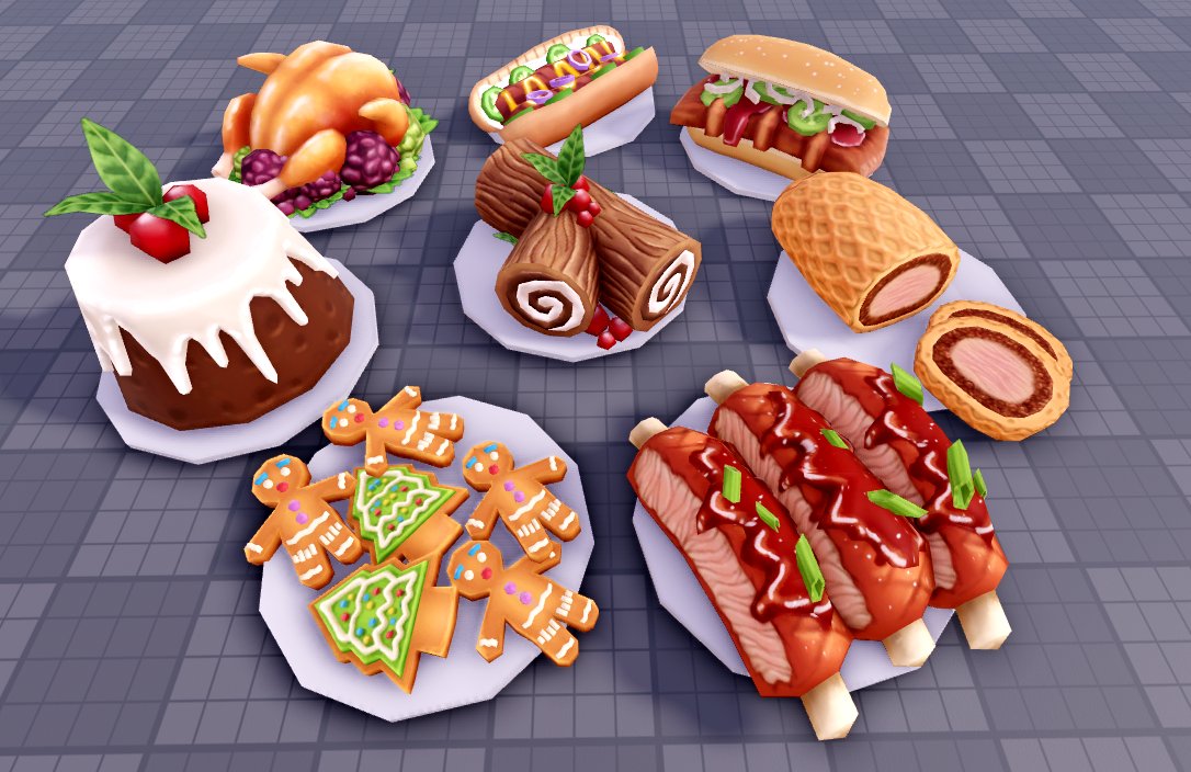 Here's some commissioned food models I did for Diner Simulator, go check it out. Each Modeled in Blender, hand-painted in Substance Painter.

#Roblox #RobloxDev #lowpoly #RobloxArt #RobloxDevs