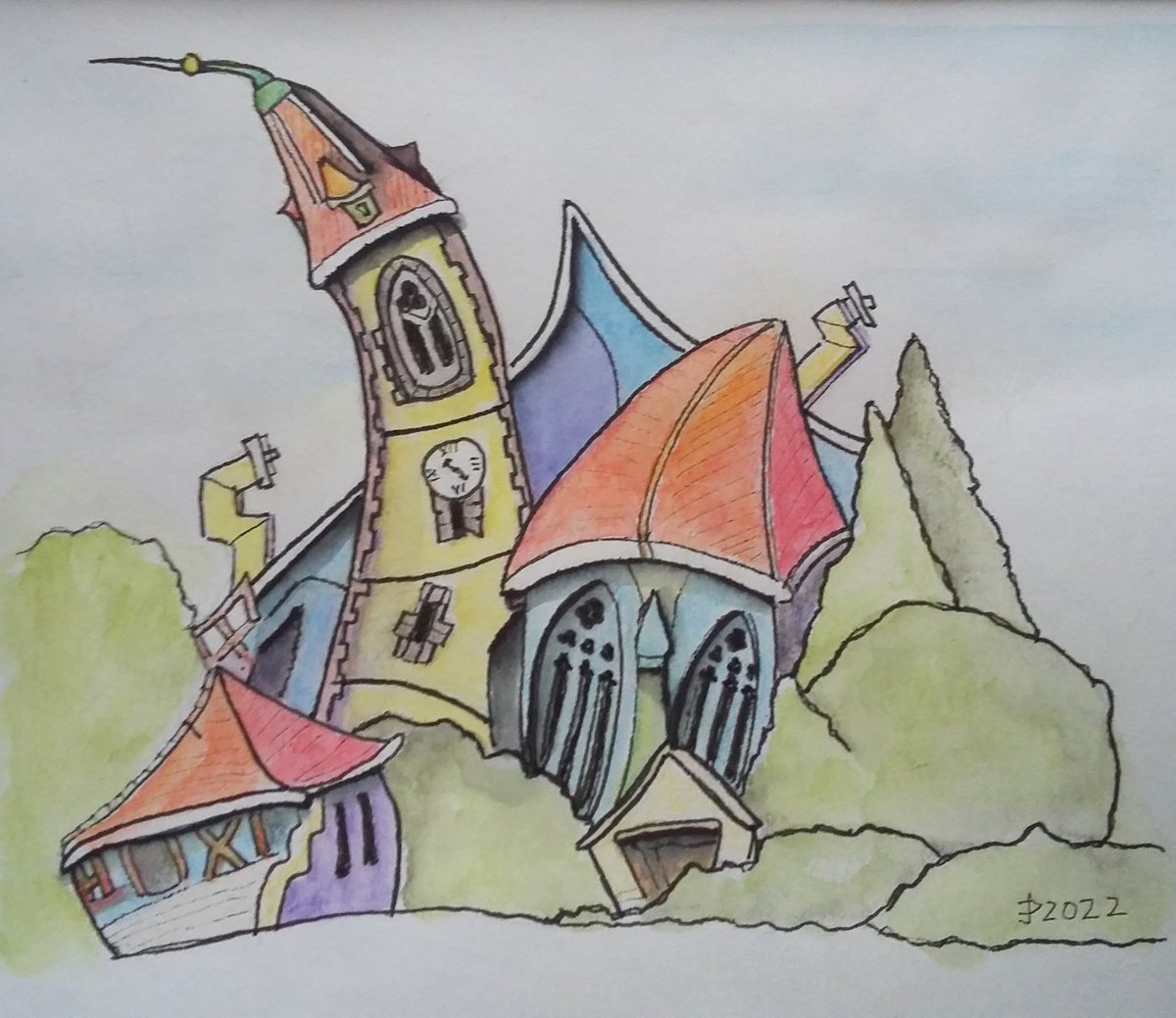 Caricatecture's tweet photo. St. Nikolaus Church, Mogeldorf, Germany
#art #Watercolourpainting #historic #church #caricatecture https://t.co/hmcOHnf2Ob