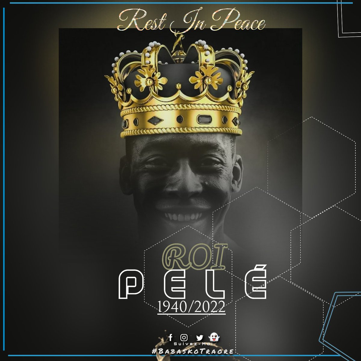 babaskotraore's tweet photo. MERCI KING🕊💙
#RipLegende #roipelé https://t.co/cIq3QNNRV3