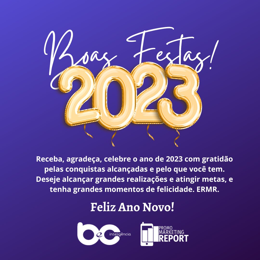 becinteligencia's tweet photo. Receba tudo de bom neste ano de 2023 que se iniciará em breve! Que o amor seja a maior causa em sua vida! Estamos juntos e até breve! #boasfestas #felizanonovo #2023 #becinteligencia #promomktreport #businessinteligence https://t.co/9jX6YzUHAB