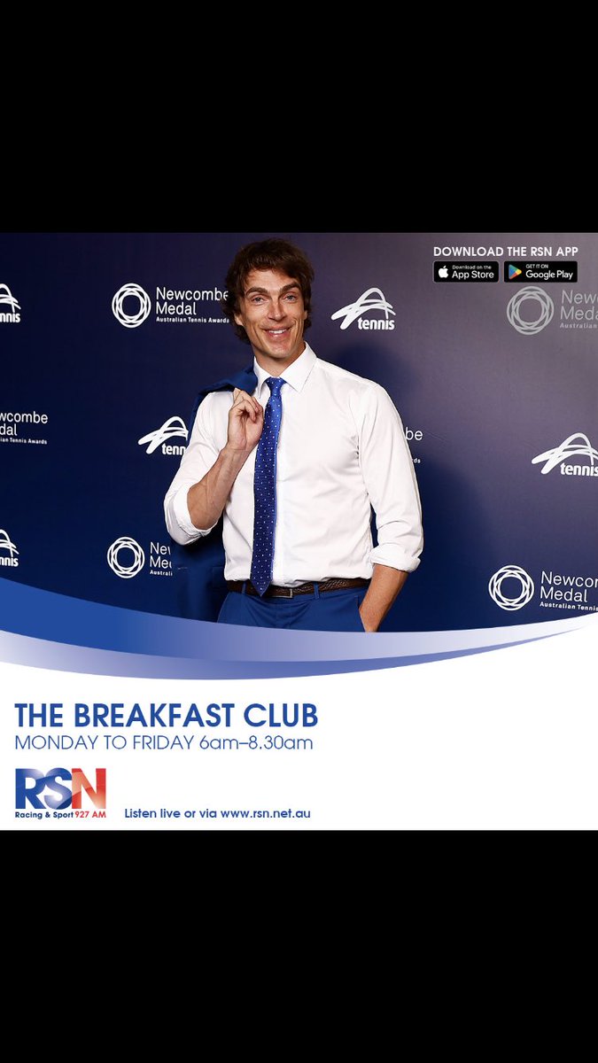 ELLIOT LONEY:

<a href="/E_Loney/">Elliot Loney</a> joins <a href="/Jaimee_Rogers/">Jaimee Rogers</a> and <a href="/tmase04/">Trent Masenhelder</a> right now <a href="/RSNBreakfast/">Breakfast with Harf</a> with the summer of tennis well and truly underway - don’t miss it!