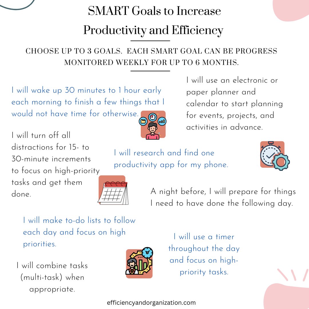 DrRHernandez's tweet photo. SMART Goal Examples to Increase Productivity and Efficiency
#smartgoals
#smartgoalexamples
#smartgoal
#productivity
#increaseproductivity
#increaseefficiency
#personalefficiency
#efficiencyandorganization
https://t.co/xcghlSQ50Q https://t.co/GwsULYwnh2