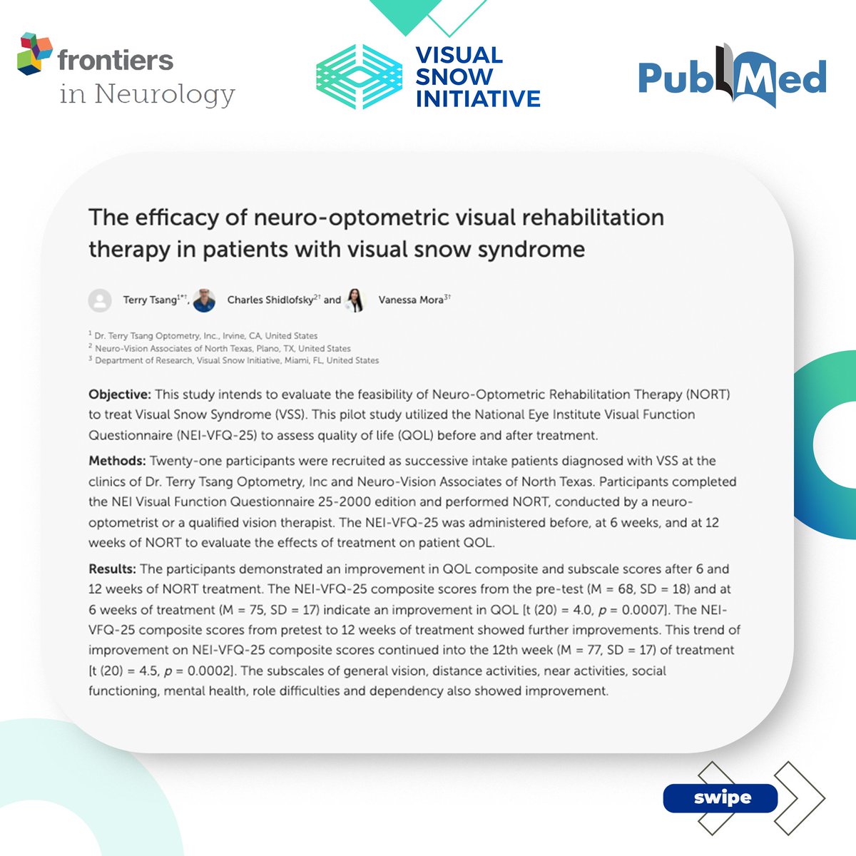 VisualSnowInit's tweet photo. Attention #VisualSnowCommunity! In case you missed it!
The publication of our study with Dr. Shidlofsky & Dr. Tsang has been finalized. ✅ https://t.co/9ESdBLlE42