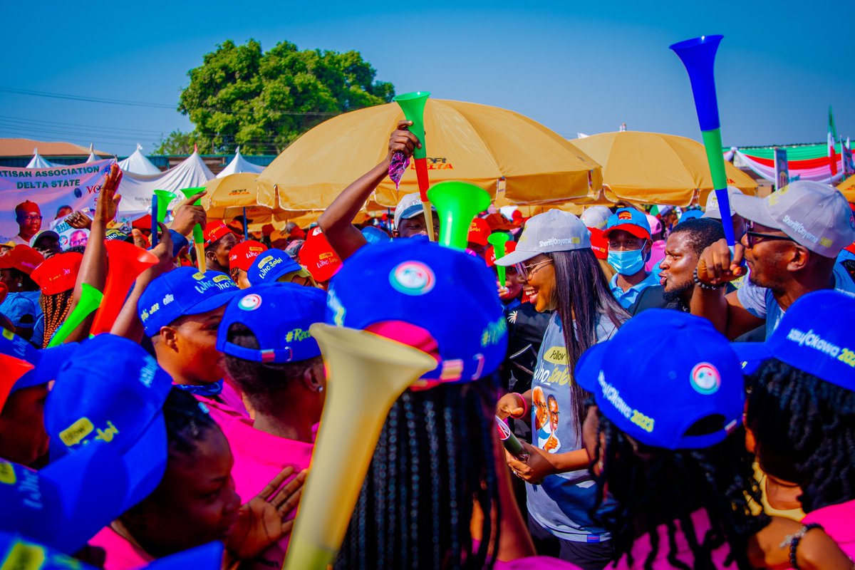 MarilynOkowa's tweet photo. Thanks to the beneficiaries of #RYSA #ProjectGest and #STEP for coming out in their numbers to support #AtikuOkowa and #SheriffOnyeme 

#PDP #DeltaPDPCampaign #OurPeopleFirst #DeltaState https://t.co/iZzB2hndrD