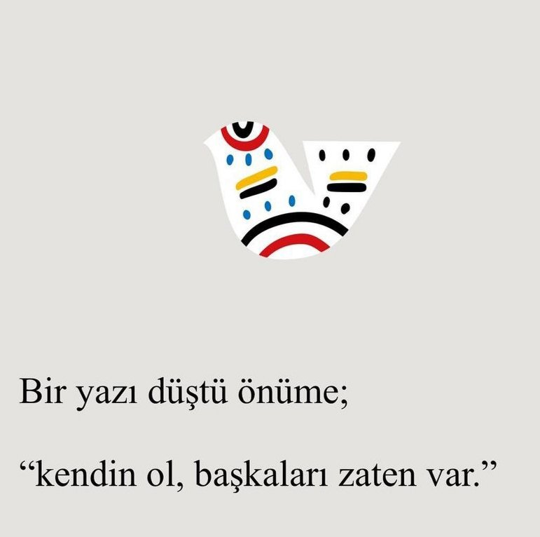 Kendin ol samimi ol net ol