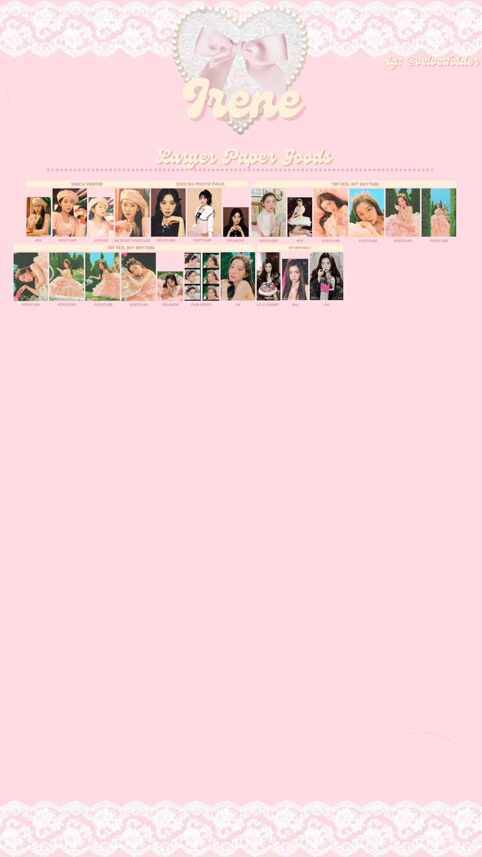 𝓋𝒻 on Twitter "irene nonalbum paper goods template updated with