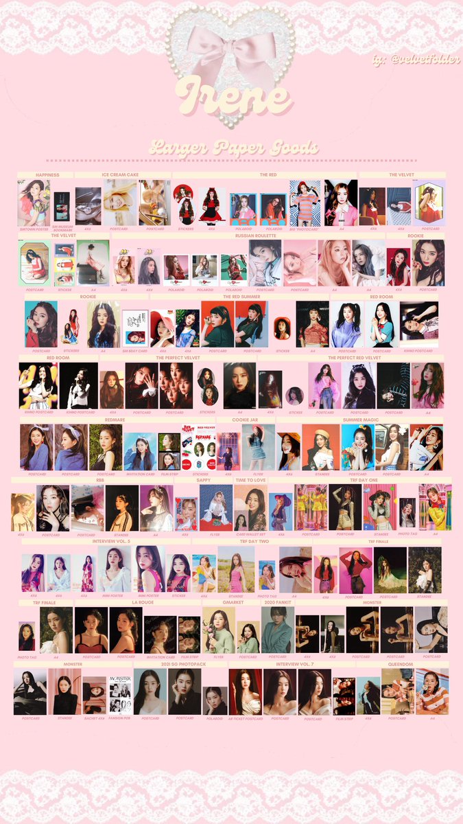 𝓋𝒻 on Twitter "irene nonalbum paper goods template updated with