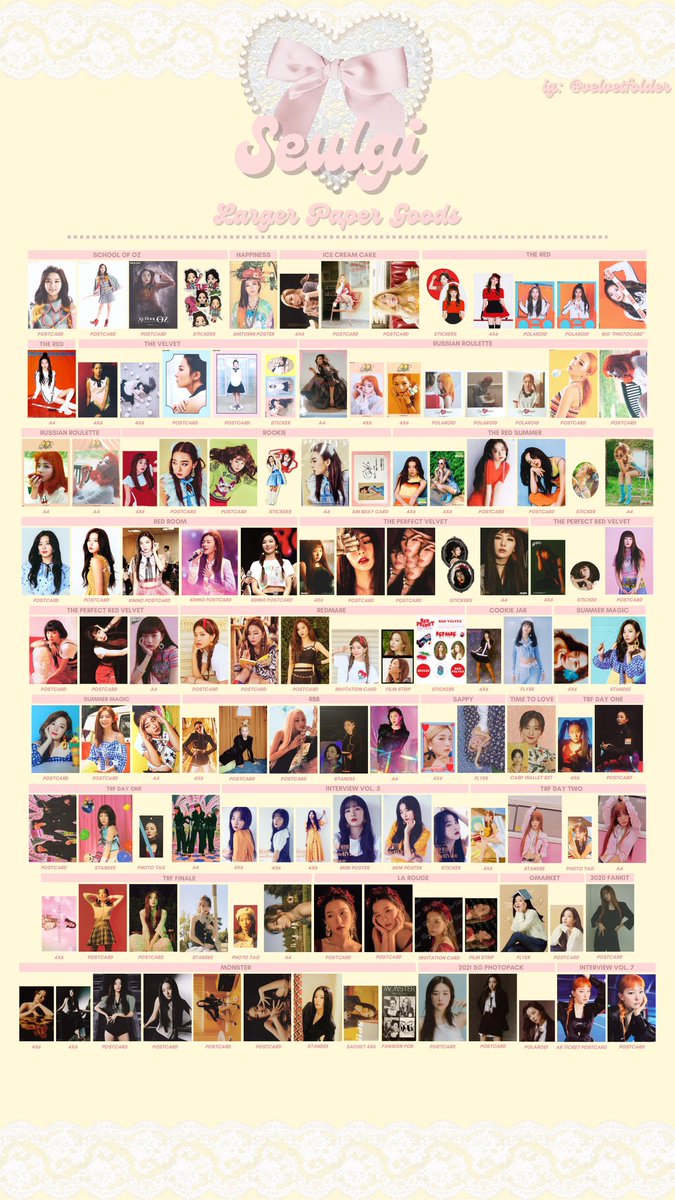 𝓋𝒻 on Twitter "seulgi nonalbum paper goods template updated with